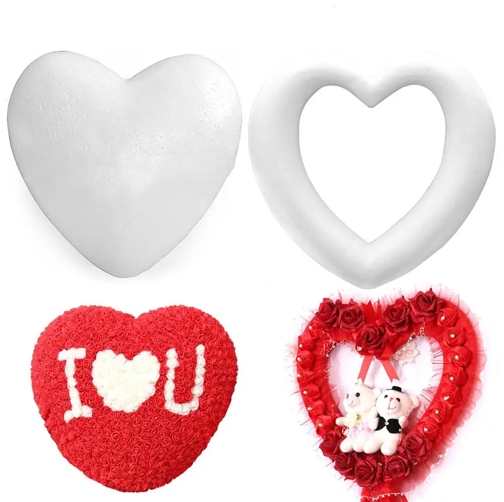 Heart Modelling Heart Ring Polystyrene Styrofoam Foam Ball Christmas Wedding Party Decoration Supplies Home Decoration DIY Craft