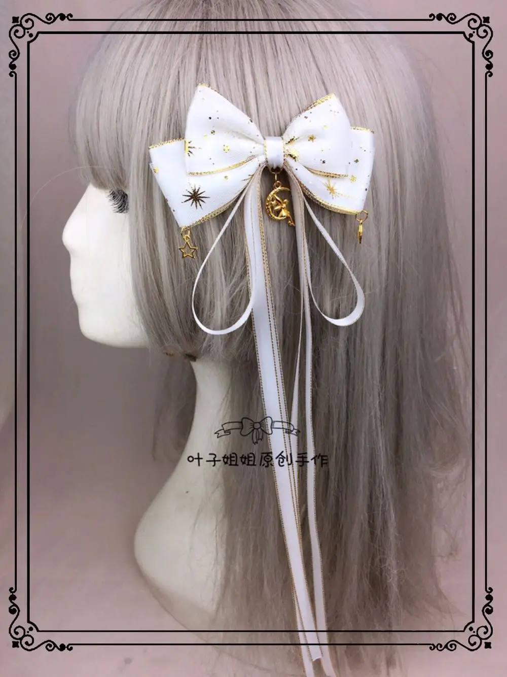 Accessori Lolita copricapo spilla spilla Piao Lan Barrettes con fiocco in bronzo a forma di stella