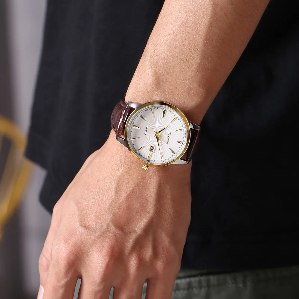 

UTHAI BK84 Waterproof Calendar Belt Watch Bar Nail Gradient Gradient Radiation Pattern Men's Quartz Watch