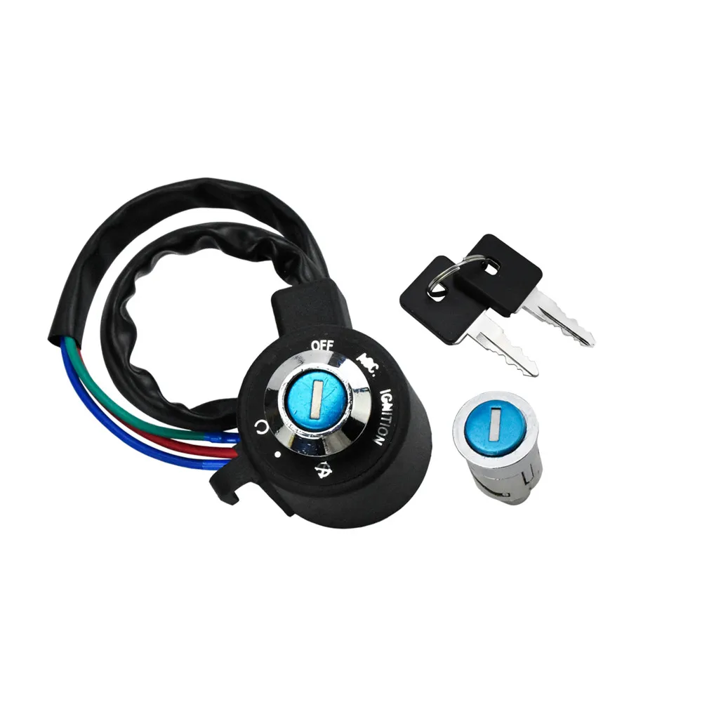 Black Motorcycle Ignition Switch Lock W/ Keys 3 Wire Aluminum Set For Harley Sportster 883 XL 883 1995-2001 2002 2003