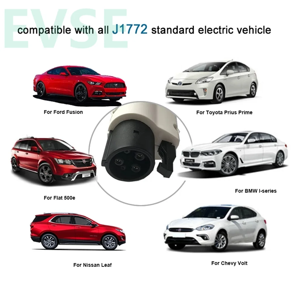 For EV electric Car Charging Or Charging Station 50A 80A SAE J1772 plug AC connector Level 2 Type 1plug without cable