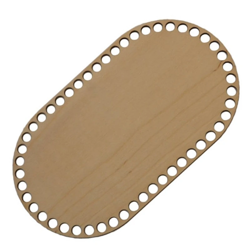 set of 5pcs  wood oval with holes Wooden Bottom for Basket