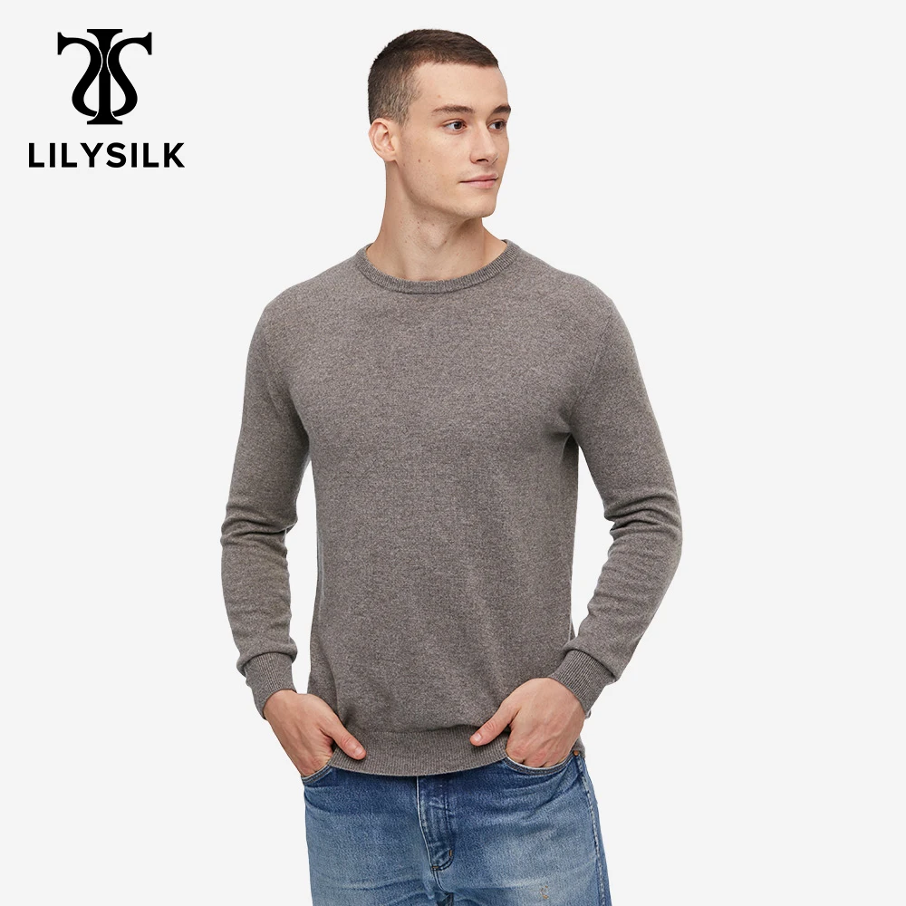 LILYSILK Cashmere Áo Len Nam Cho Thủy Thủ Đoàn Cổ Mới Miễn Phí Vận Chuyển