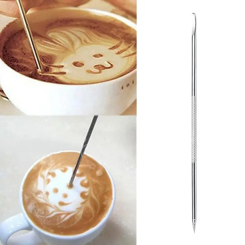 Stainless Steel Coffee Art Pen Coffee Fancy Stitch Barista Tool for Cappuccino Latte Espresso Decorating