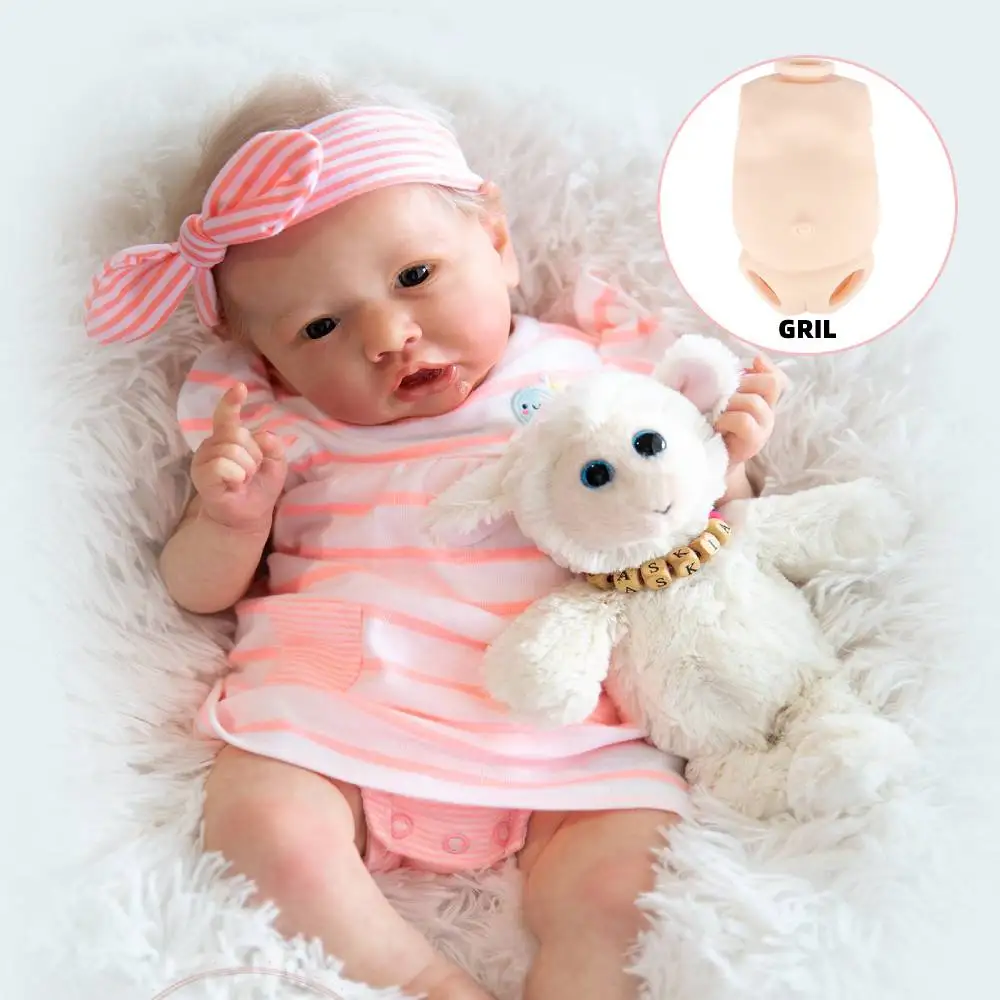 RDD 22Inches for Artist Vinyl Reborn Baby "Saskia" Blank Kit for Children Alive Doll unpainted Realistic Doll Christmas Gift