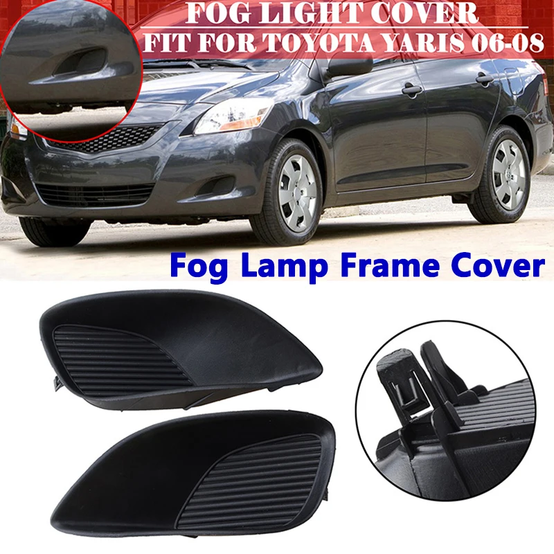

Fog Lamp Frame Cover Front Bumper Lower Closed Cellular Grid No Hole Fit For Toyota Yaris 2006 - 2008 4 Doors Car Accessories