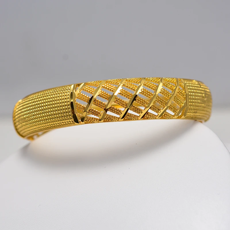 Wando Dubai Turkey Gold Color Wedding Bangles for Women Bride Can OPen Bracelets Ethiopian/france/African/Dubai Jewelry gifts image 3