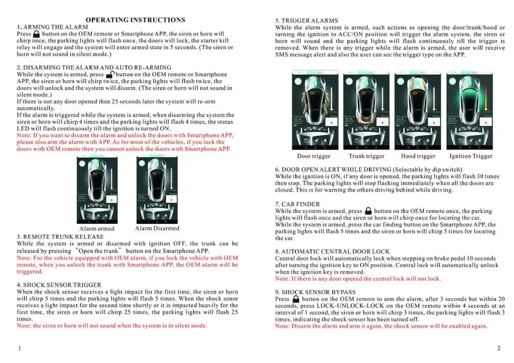 Sistema di allarme per auto a due vie 4G GSM GPS GPRS avviamento motore di sicurezza a lungo raggio 2 comunicazione Automobile aggiornamento chiave