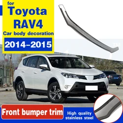 For Toyota RAV4 2013 2014 2015 Front Grille Around Trim Racing Grills Trim Car styling High quality stainless steel