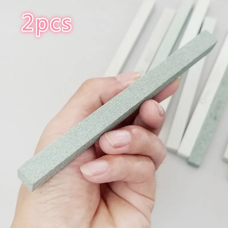 New 2pcs/set white corundum square strip sharpening stone sharpener sharpening system sharpener for fixed angle