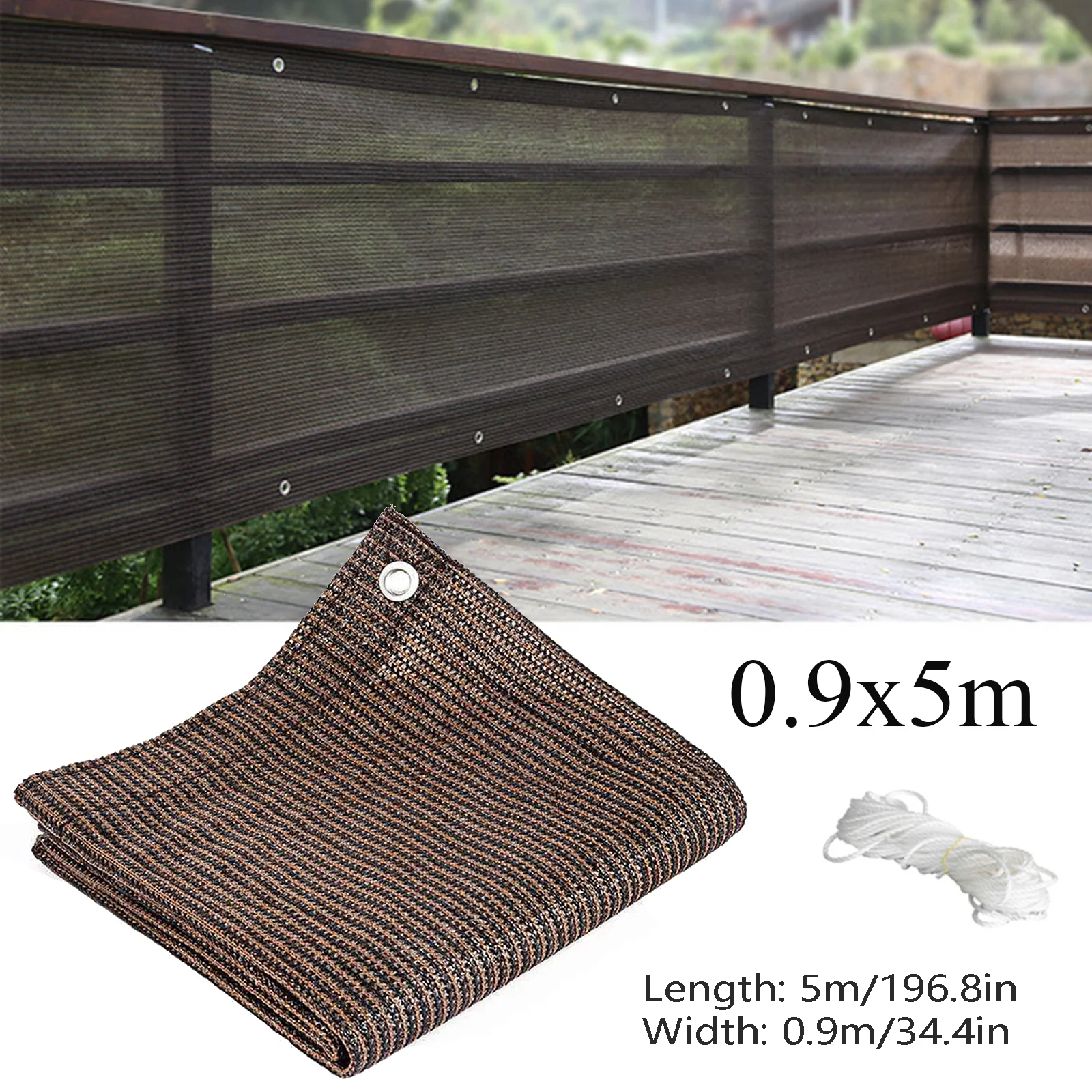 

0.9x5m Privacy Net Safety Nets Awning Shade Sail Guard Cloth Balcony Decor garden Tools Anti-theft Windshield Plant Cover