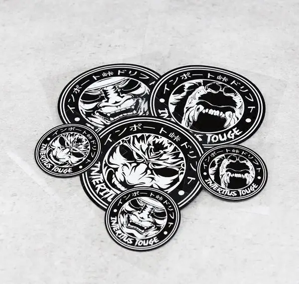 ملصقات سباق الدراجات الجبلية الرجعية ، ملصقات سيارة عاكسة JDM ، ملصقات محرك ياباني ، فينيل لراكبي الدراجات النارية