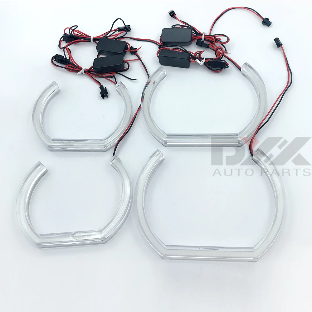 FOR BMW E53 X5(1999-2004) LED Angel Eyes Marker Halo Rings DRL White Car 3D Crystal Ring SMD2835 Highlight Chip 128x2 158x2