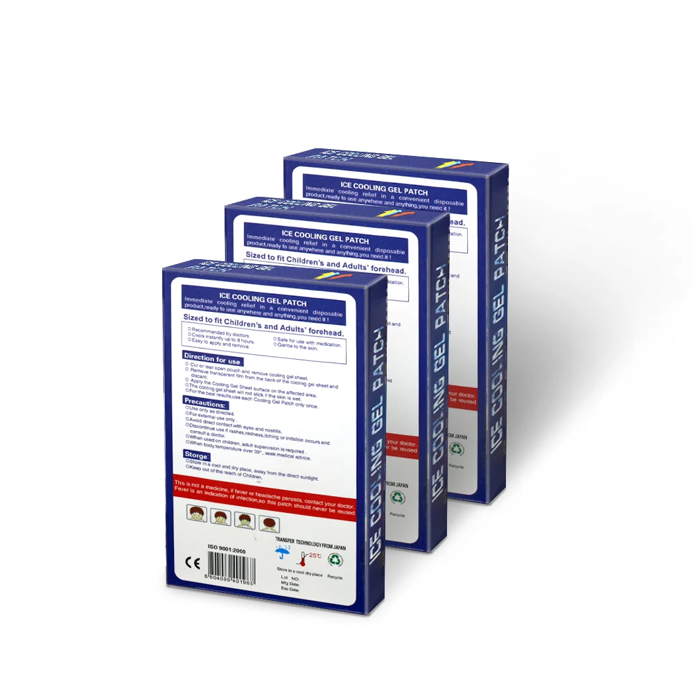 

4pcs/1box Antipyretic Sticker Baby Headache Relief Patch Cooling Gel Pads Physical Cooling Patch For Adult And Children Fever