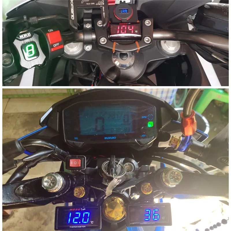 koso koso motorcycle temperature display for VESPA GTS TMAX 530 XMAX 300 400 TMAX 530 Temp gauges