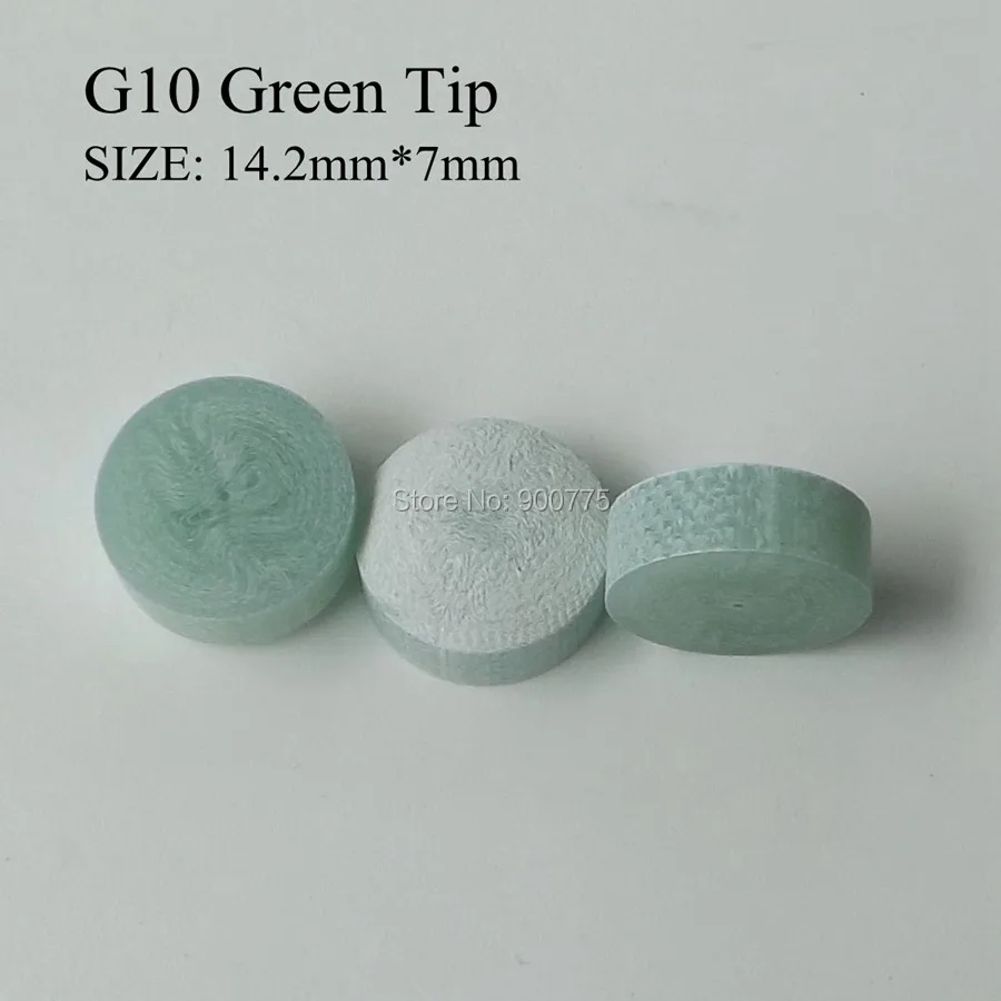 Break  Jump Tips G10 Green Fiber Tips For Pool Game Cue Billiards Accessories 14.2mm*7mm