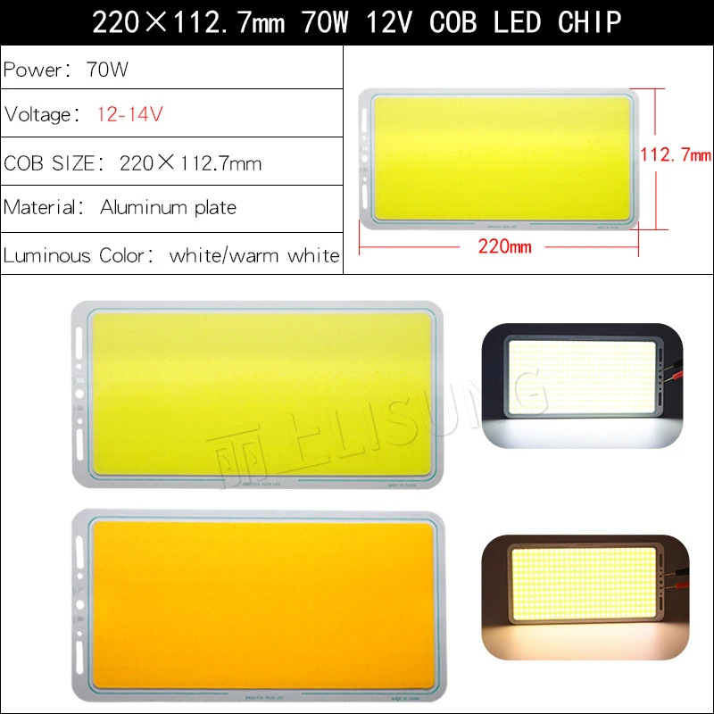 Sumbulbs Diy Dc 3v 12v Cob Chip Led 1w 10w 20w 50w 100w ciepły biały niebieski zielony czerwony Panel oświetleniowy Oard Led lampa Ultra jasny