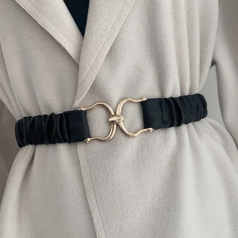 

Fashion Elastic Belts For Women High Quality Designer Brand Waist Strap All-match Lady Dress Coat Sweater Decorative Waistband