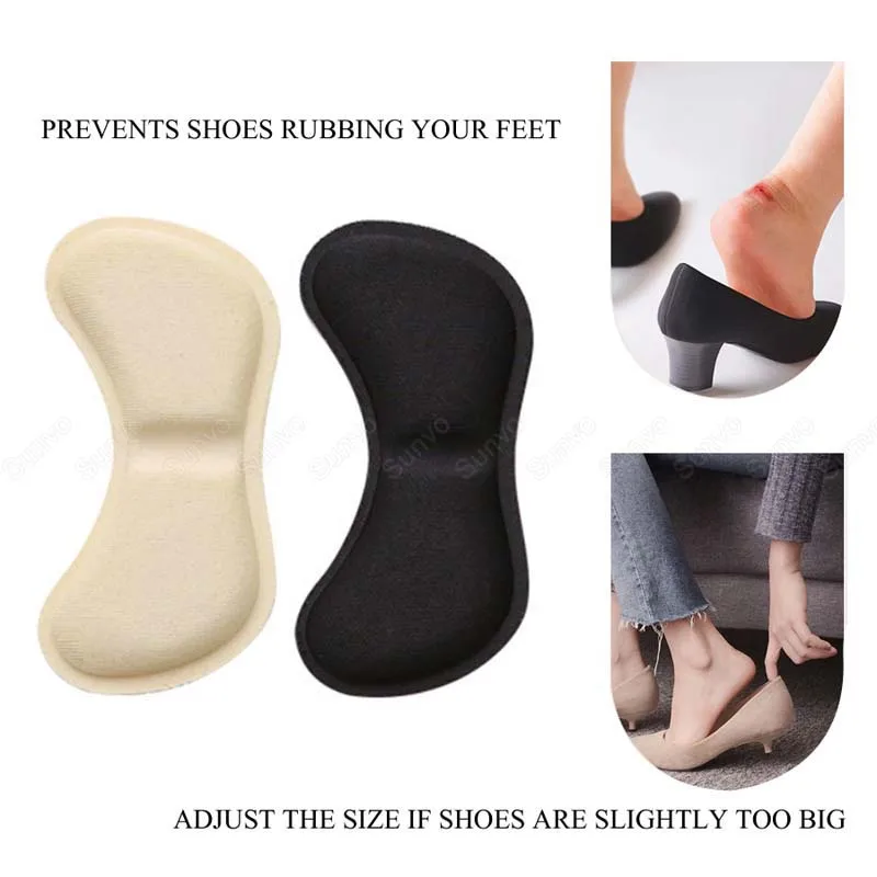 5 Pairs Sponge Heel Pads Adhesive Patch for Pain Relief High Heels Shoes Sticker Foot Care Liner Grips Insole Cushion Insert Pad