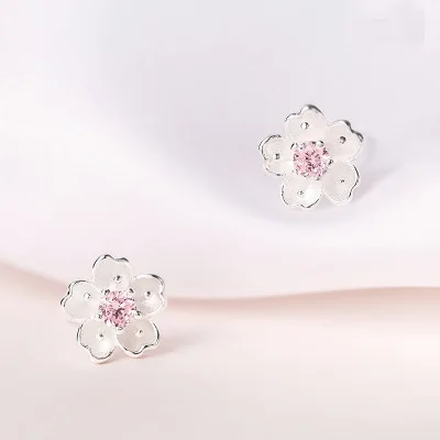 REETI New Hot moda 925 srebro kwiat kolczyki dla kobiet dziewczyn prezent moda komunikat biżuteria koreańskie kolczyki