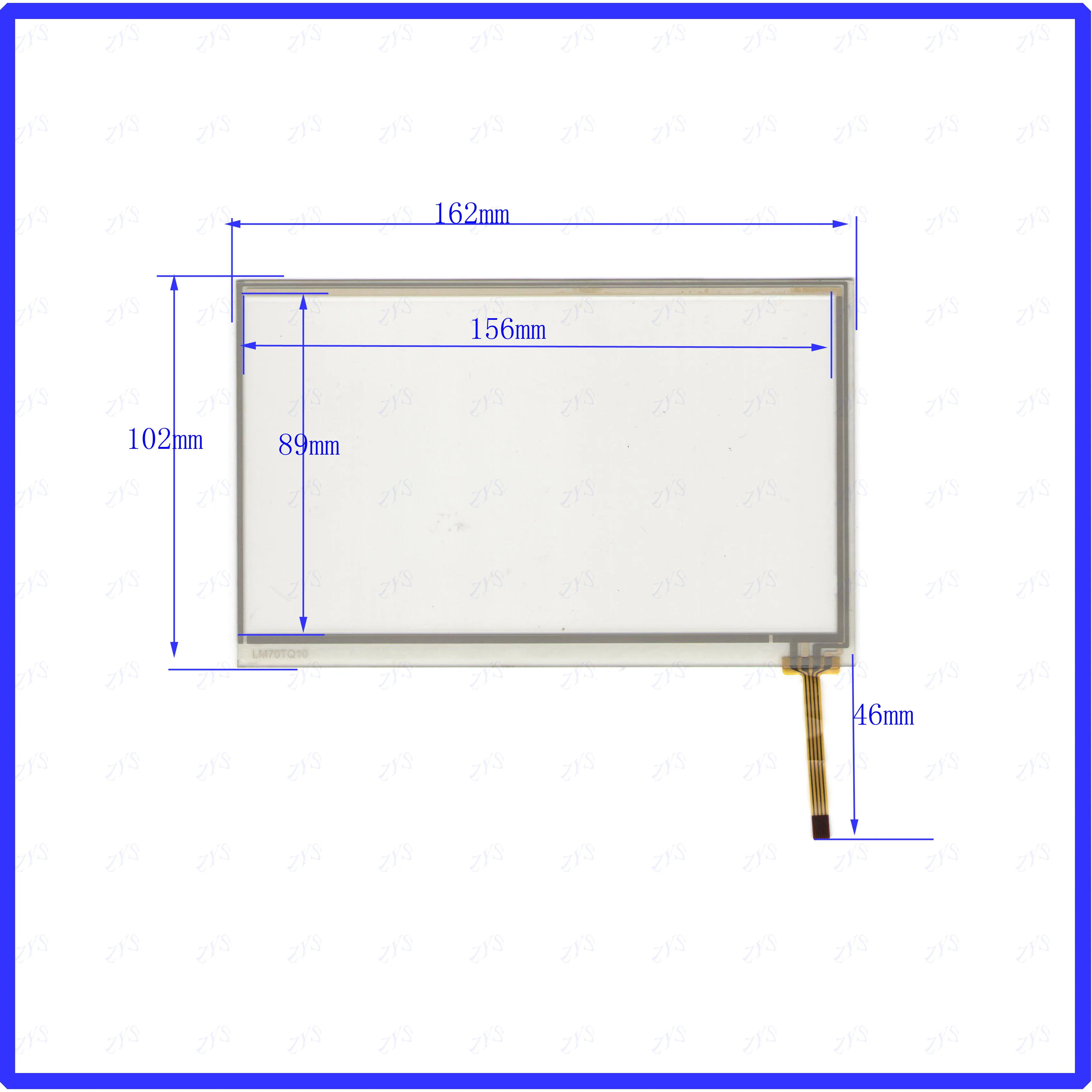 

ZhiYuSun LM70TQ10 162*102mm 7inch 4-wire resistive touch panel for Car DVD, GPS Navigator screen glass this is compatible