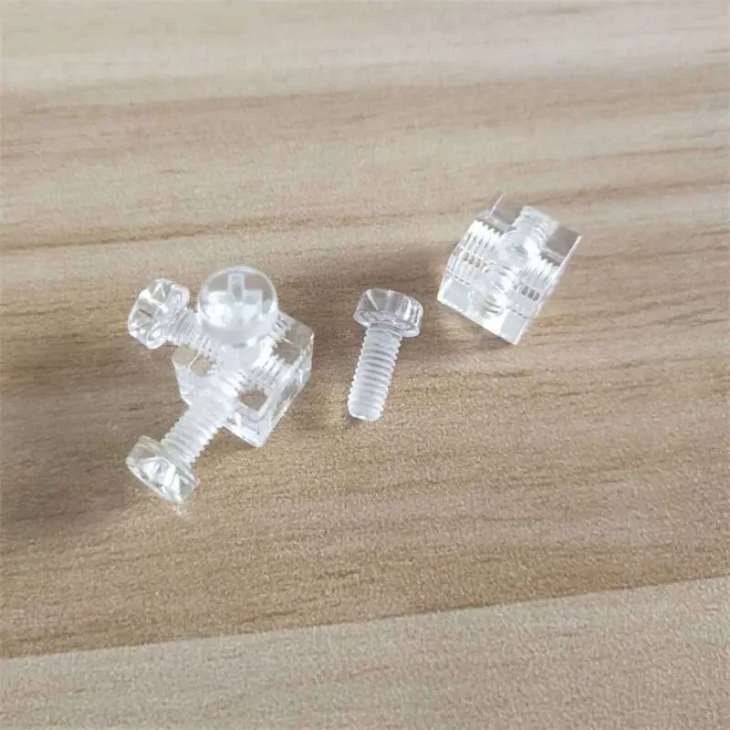 Plexiglass Transparent Acrylic Six Sided Fixed Block Connection Crystal Nut Chassis Components for Electric Stoves Square Dishes