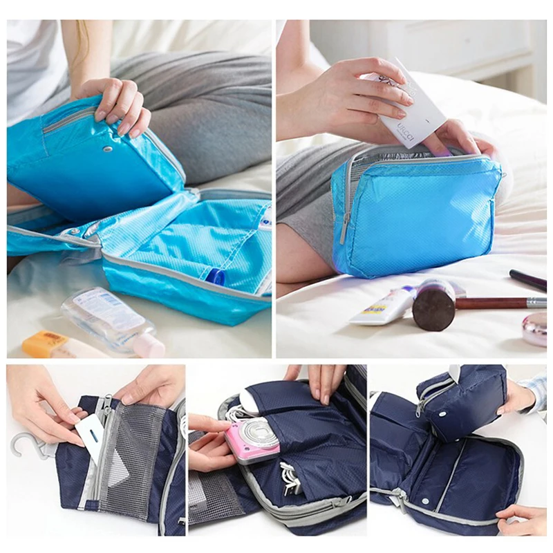 Hanging Toiletry Storage Bag water proof Travel kit Toiletry Wash Organizer Kit for Cosmetic bag Hanging Hook Shower Makeup Bags