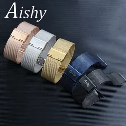 *hot sale*Universal Milanese Watchband 20mm 22mm for Smart Watches  Stainless Steel Metal Watch Strap Watch Accessories Gold