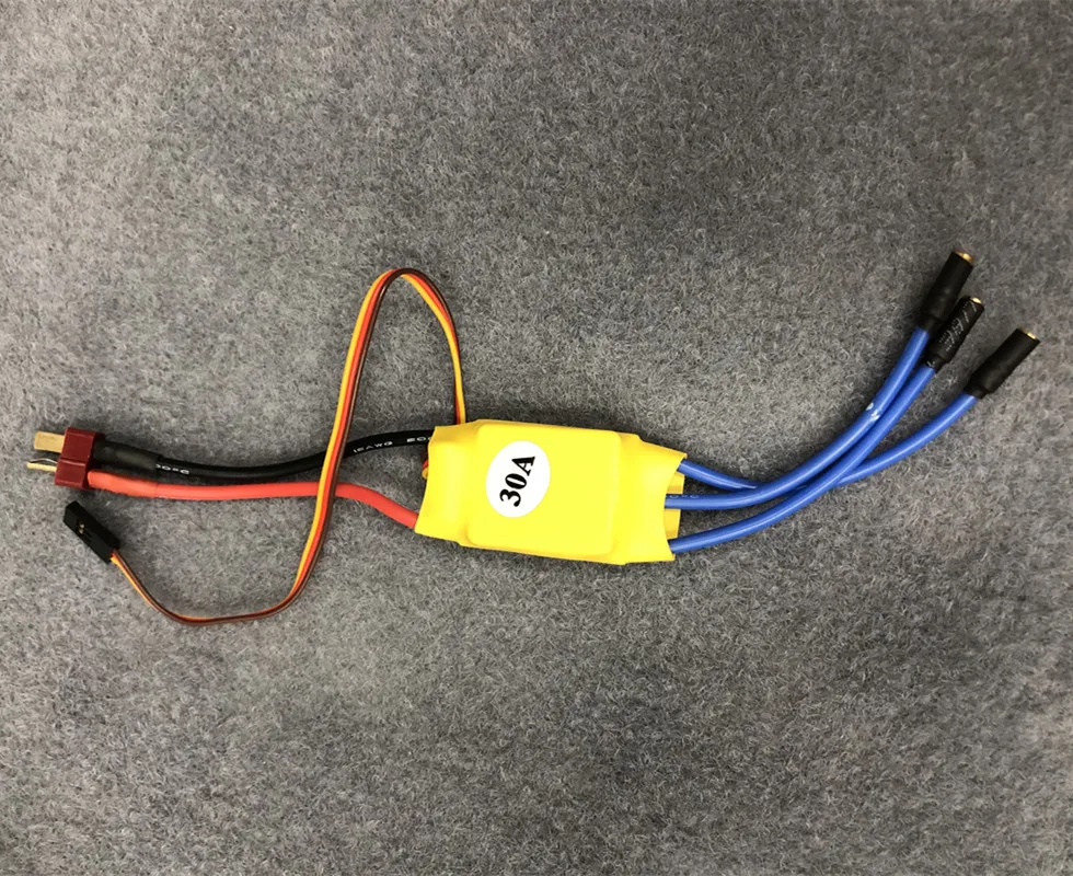 RC dört pervaneli helikopter/sabit kanatlı uçak 30A fırçasız ESC Motor elektrik hız kontrol cihazı 2-3S Lipo DIY arabalar kontrol T fiş