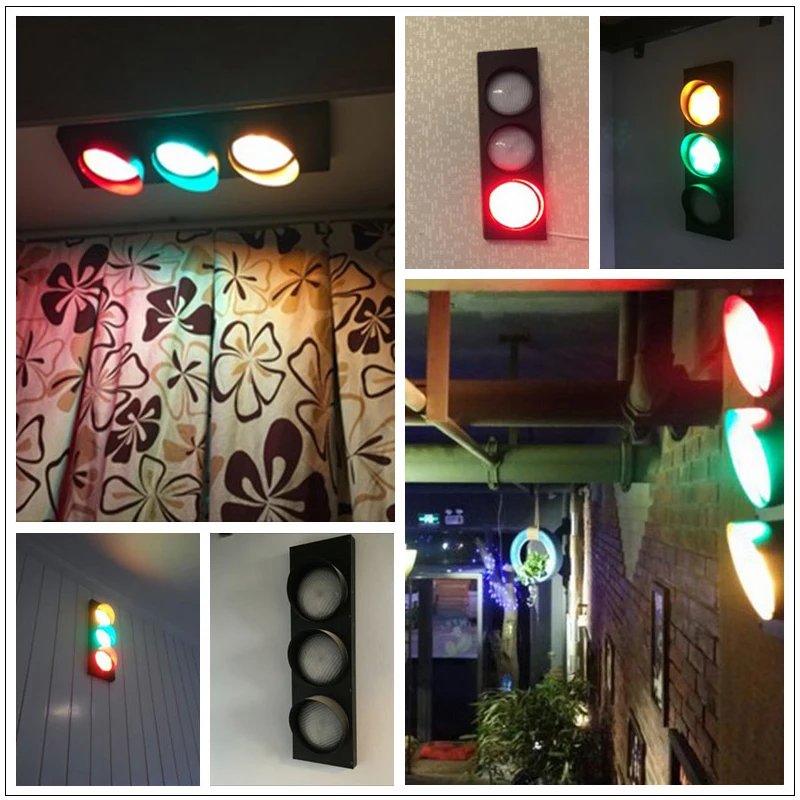 15W Black Led Wall Light Industrial Lighting Remote Control Led Lamp Vintage Light Bar Restaurant Traffic Light Indoor Wall Lamp