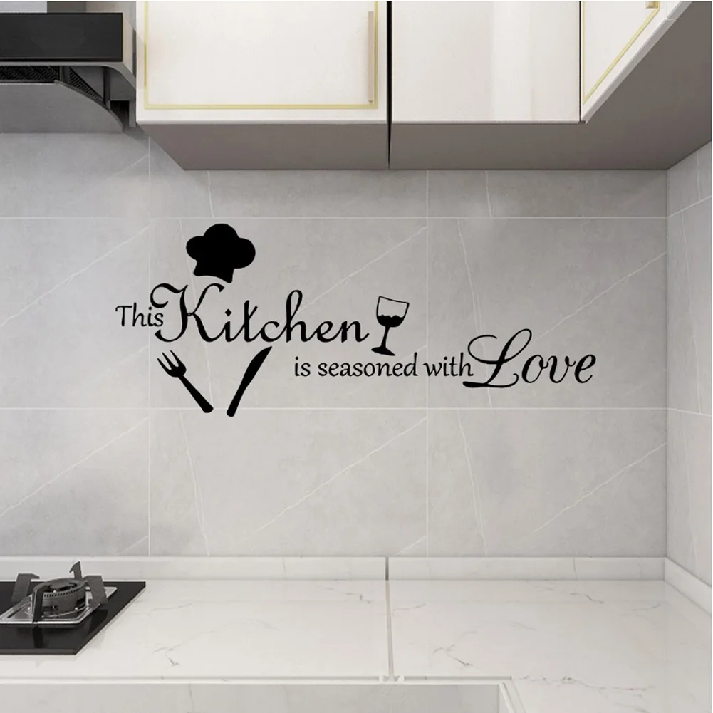 Creative Kitchen Pattern Wall Stickers Kitchen Dining Living Room Home Decoration Mural Background Decor Removable Wallpaper