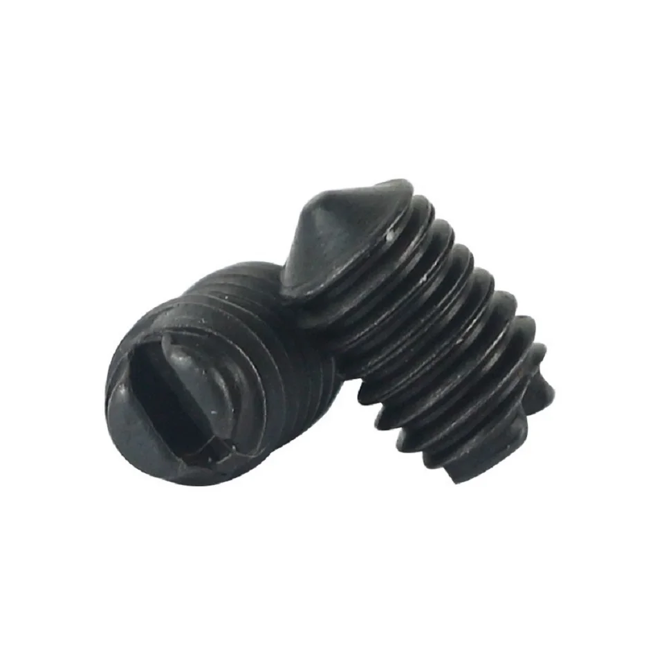 

M2 M2.5 M3 M4 M5 M6 M8 GB71 DIN553 Black Carbon Steel slotted set screw with cone point