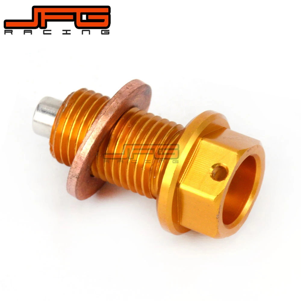 JFG CNC Billet Aluminum Frame Magnetic Oil Drain Plug Bolt Fit For DRZ400 E/S/SM DRZ400S DRZ400E DRZ400SM 2000-2015 Motocross