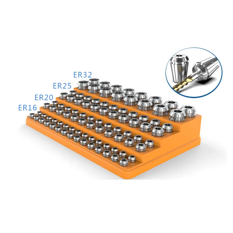 1pcs ladder plastic case er16 er20 er25 er32 spring collet storage case colletting box for cnc machine parts er series