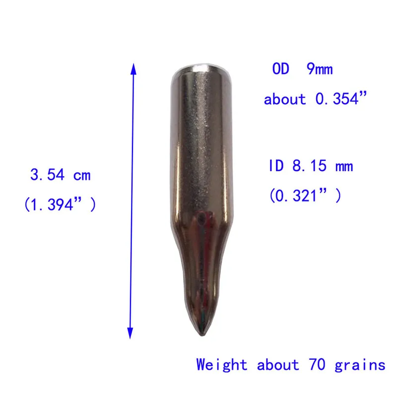 Puntas de flecha para práctica de tiro con arco, Pegamento de 5/16 \