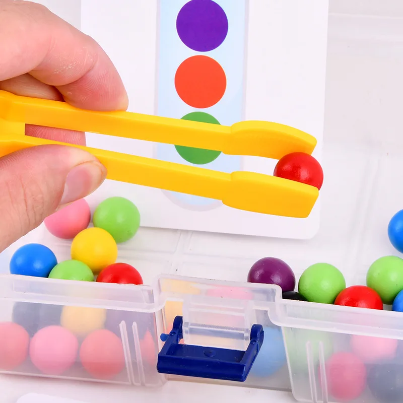 Clip beads test tube toy children logic concentration fine motor training game Montessori teaching aids educational toy for kids image 5