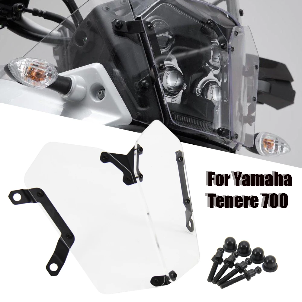 Motorcycle Accessories For Yamaha Tenere 700 TENERE 700 Tenere700 20-Onward Acrylic Headlight Protector Guard Lense Cover