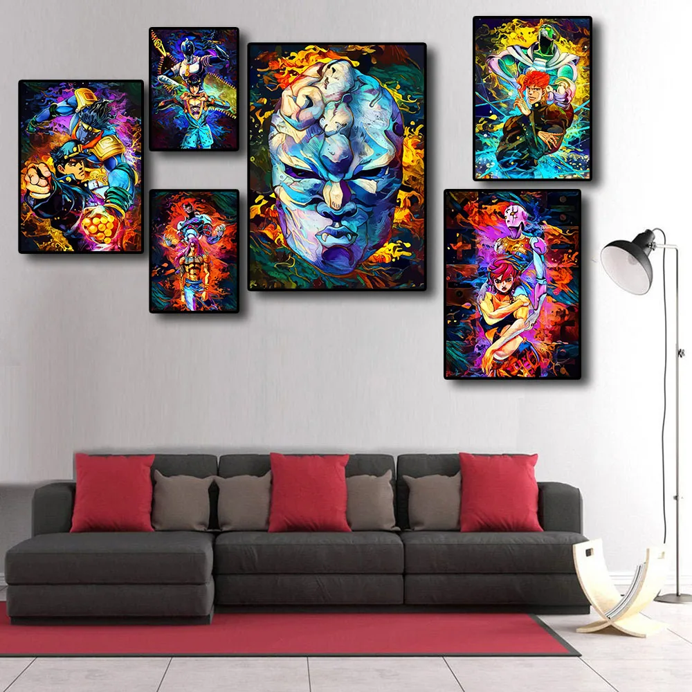 5D DIY Diamond Painting Anime Poster JoJo's Bizarre Adventure JOJO Poster Diamond Embroidery Cross Stitch Kit Mosaic Home Decor