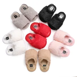 0-18 months summer newborn girl non-slip beginner walker baby furry shoes soft bottom crib shoes baby toddler sandals