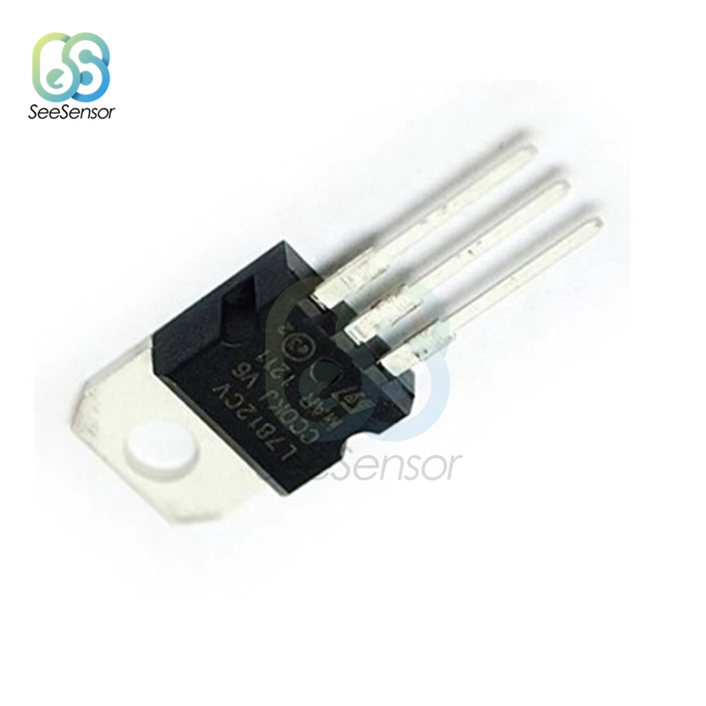 10Pcs/lot L7812CV TO-220 L7812 LM7812 7812 Positive-Voltage Regulators IC 12V 1.5A TO-220 Transistor