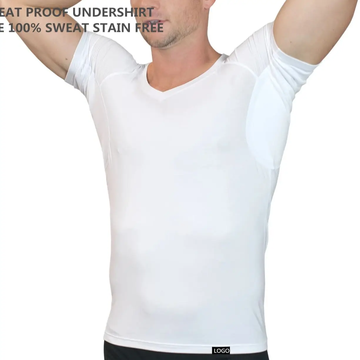 Dry Soft White Modal High Quality Luxury Bamboo Fabric Men  Resistant Under T Shirt Sweat Proof Undershirt