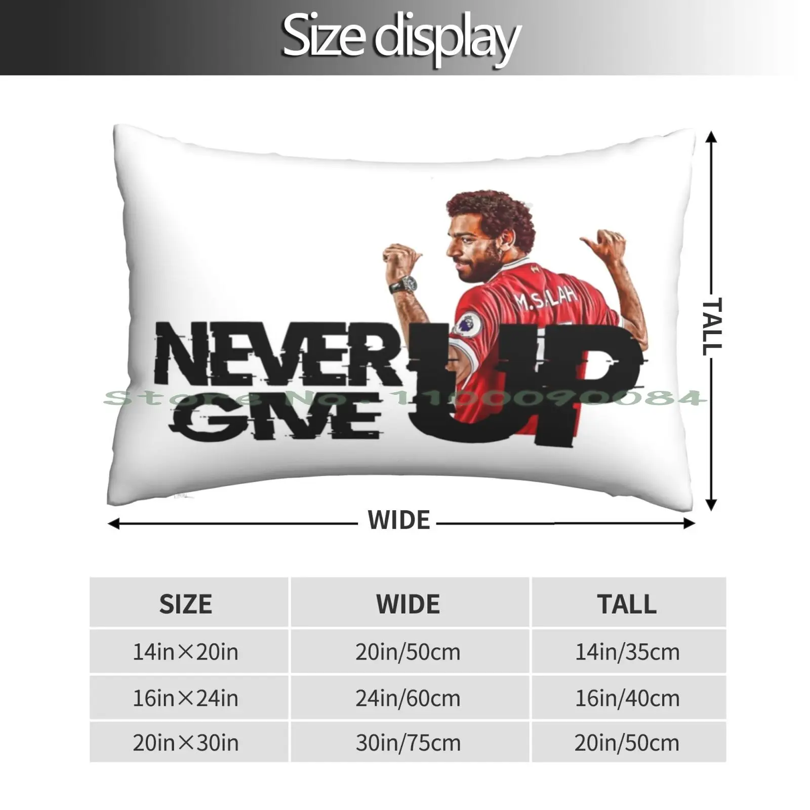 Mohamed Salah Never Give Up Pillow Case 20x30 50*75 Sofa Bedroom Tuareg Blue Man Z Imazighen Free Man Kabyle Amazigh Berber