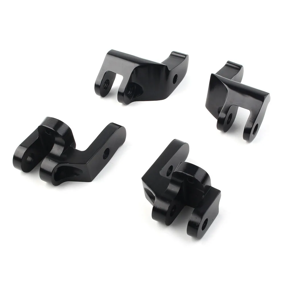 4Pcs/Set Motorcycle Driver Floorboard Relocation Brackets Metal For Harley Road King Electra Glide 1997-2016 Black/Chrome KA4588