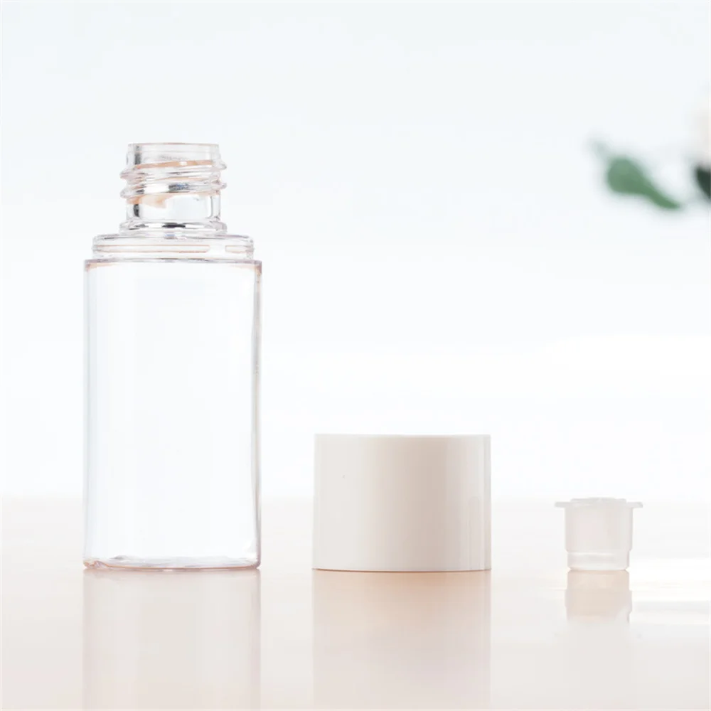 15ml/30ml/50ml/100ml/120ml Transparent Refillable Bottles Sample Bottle Cleansing Oil Travel Skin Care Cosmetics Bottle with Cap