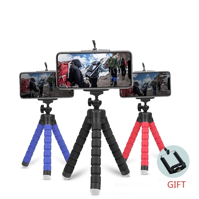 Flexible Tripod Phone Holder For iPhone 13 12 X 8 Samsung Xiaomi Sponge Octopus Mobile Phone Stand Smartphone Tripod for Camera