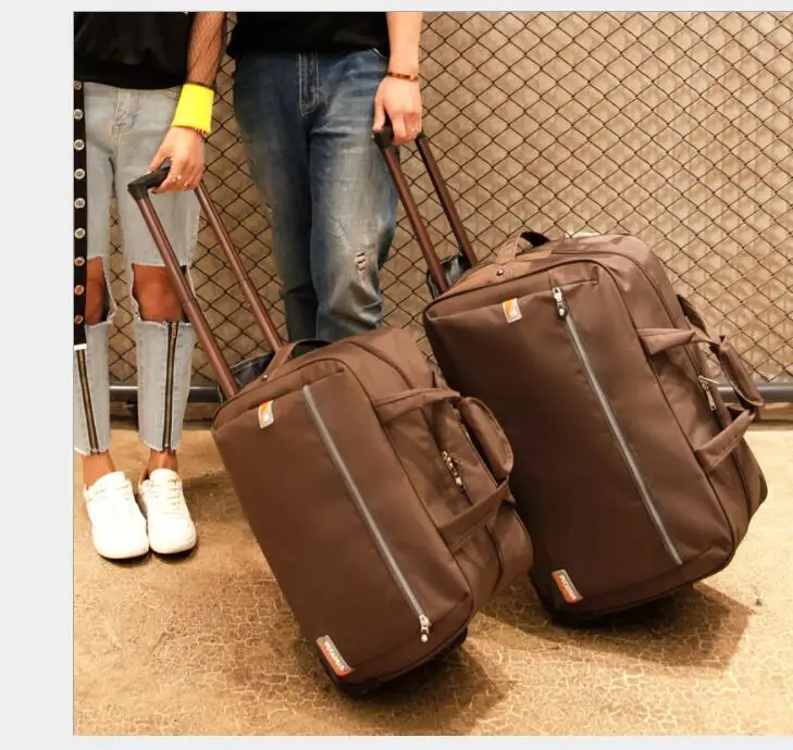 Sac à Bagages de Voyage pour Homme, Valise Oxford à Roulettes, Bagage à Main