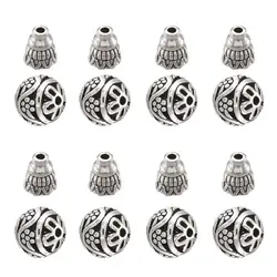 10 Set Antique Tibetan Style Alloy Guru Bead Sets With 3-Hole Round Beads 11mm for jewelry making DIY Bracelet Accessories