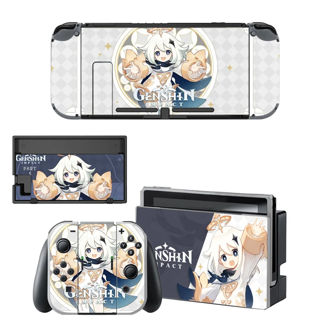 Genshin Impact Screen Protector Sticker Skin for Nintendo Switch Console Dock Charger Stand Holder Joycon Controller Skin