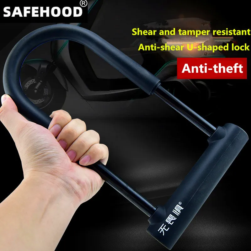 U-shaped Lock Safety Lock For Bicycle Accessories For Motorcycle Electric Scooter Mountain And Road Bike Lock