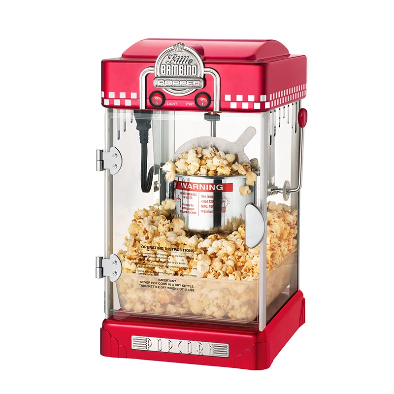 Popcorn Machine for Home Automatic Mini Hot Air Popcorn Maker DIY Corn Popper Children Gift